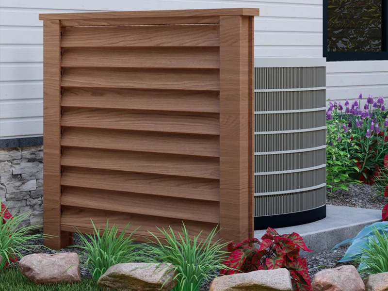 Louvered fence for decorative enclosures